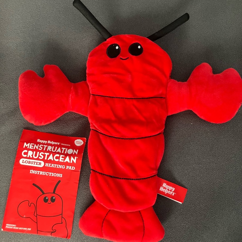 Like New Happy Helpers Red Lobster Menstruation Crustacean Heating Pad